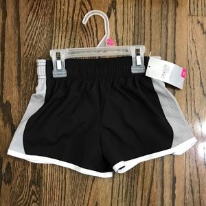 Black and grey workout shorts